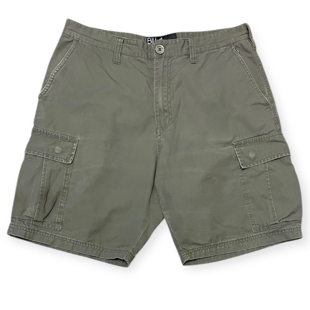 Men's Billabong Cargo Shorts Army Green Size 34 Surf Hike Utility
